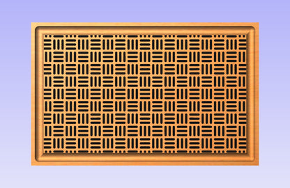 Basket Grid 19x12" CNC inlay plan