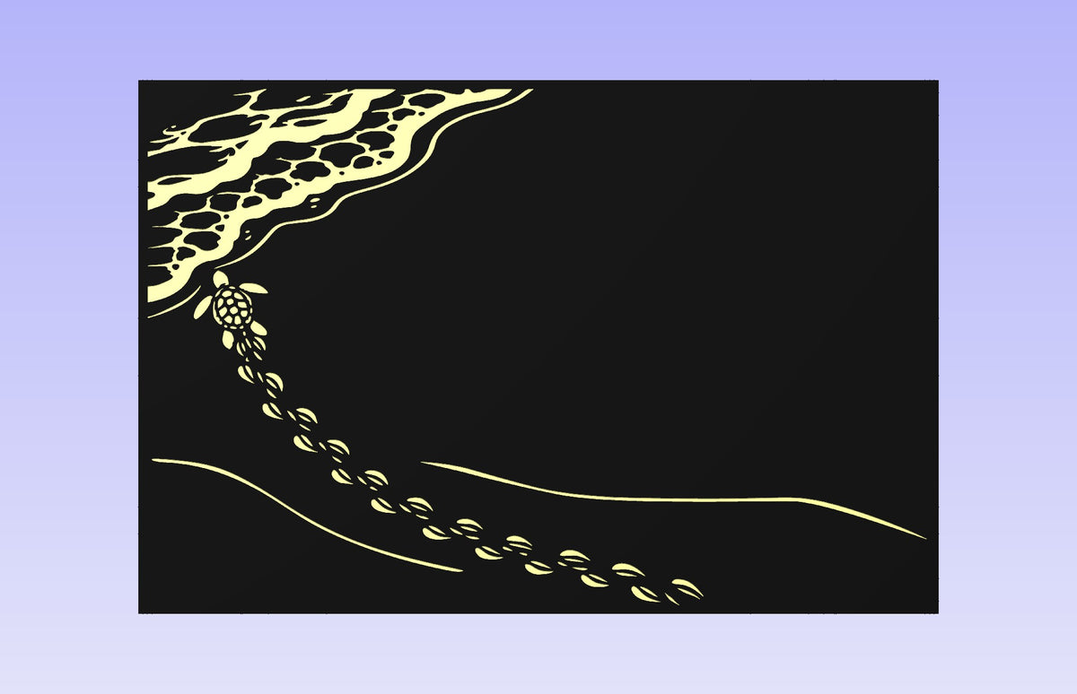 Turtle Tracks 18x12" CNC inlay plan