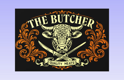 The Butcher 18x12" CNC inlay plan