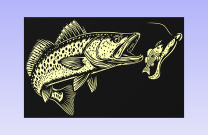 Seatrout Strike 19x12" CNC inlay plan