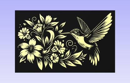 Hummingbird 2 19x12" CNC inlay plan