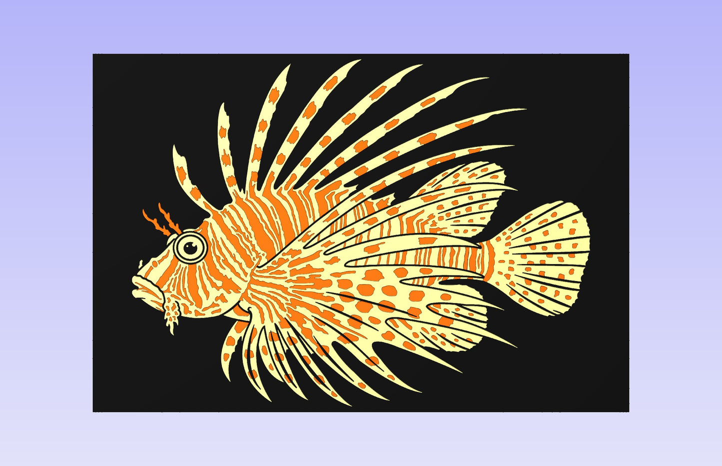 Lionfish 18 x 12" CNC inlay plan