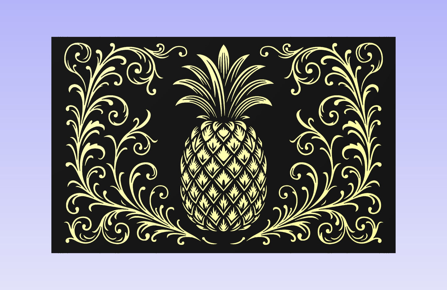 Golden Welcome 19x12" CNC inlay plan