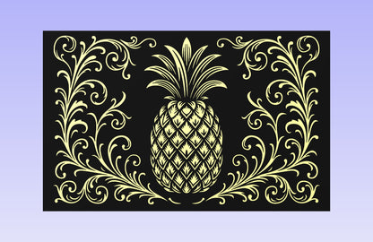 Golden Welcome 19x12" CNC inlay plan