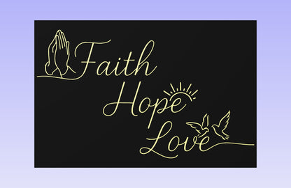 Faith, Hope, Love II 19x12" CNC inlay plan