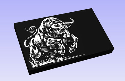 Charging Bull 19*12" CNC inlay plan