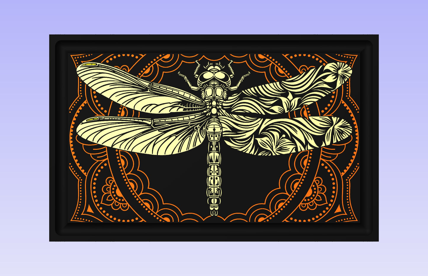 Dragonfly Board 19x12" CNC inlay plan
