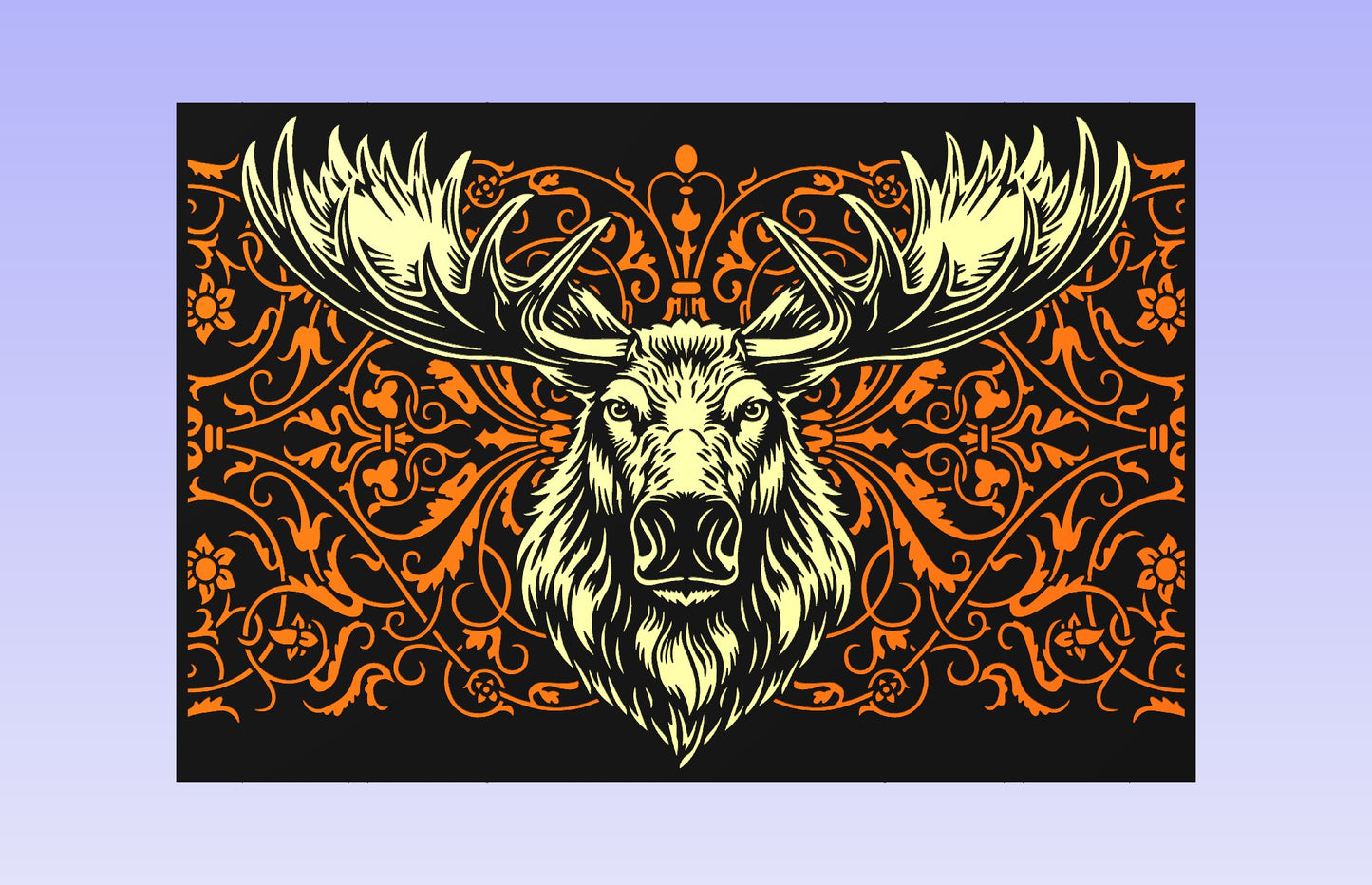 Royal Moose 18 x 12" CNC inlay plan