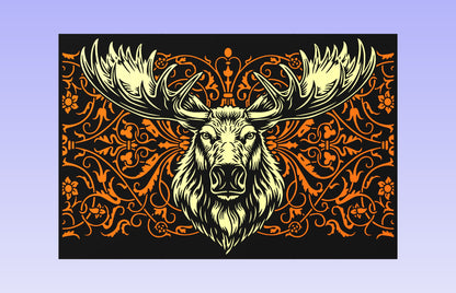 Royal Moose 18 x 12" CNC inlay plan