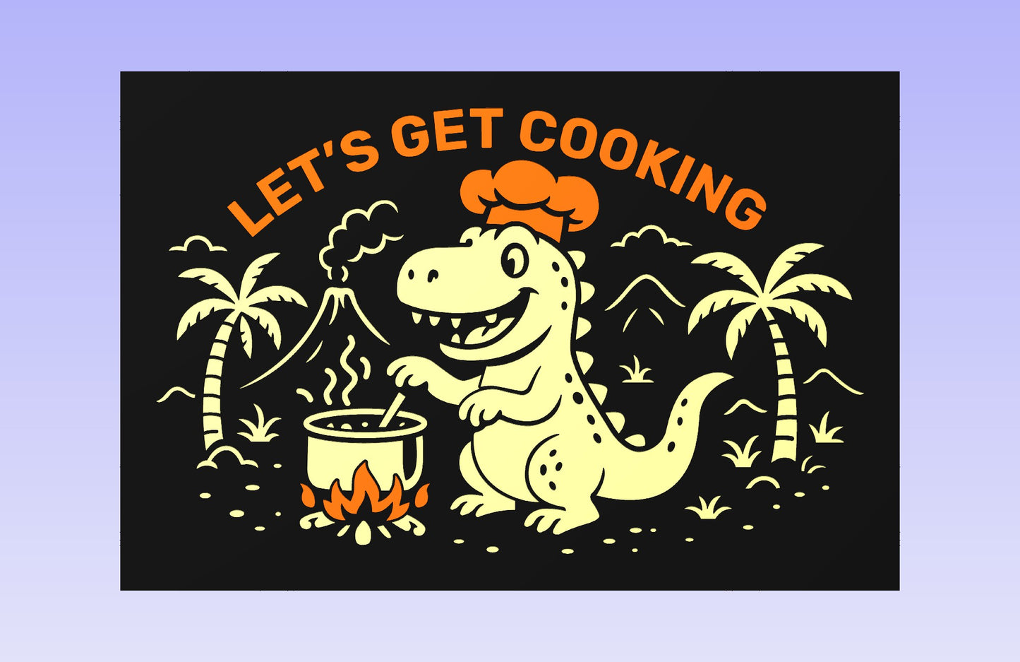 Jurassic Cook 19x12" CNC inlay plan