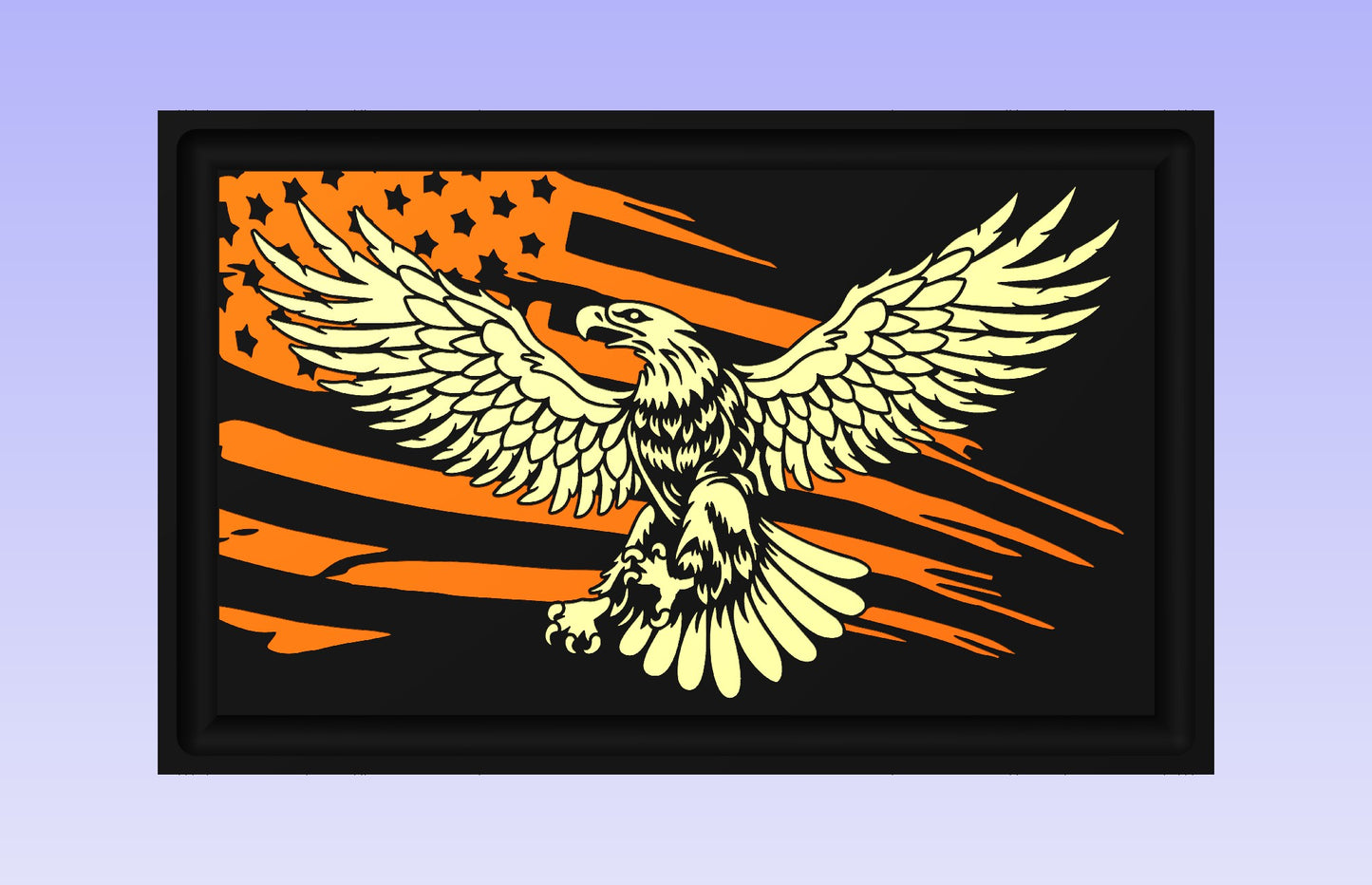 The Bold Eagle 19x12" CNC inlay plan