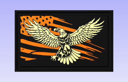The Bold Eagle 19x12" CNC inlay plan