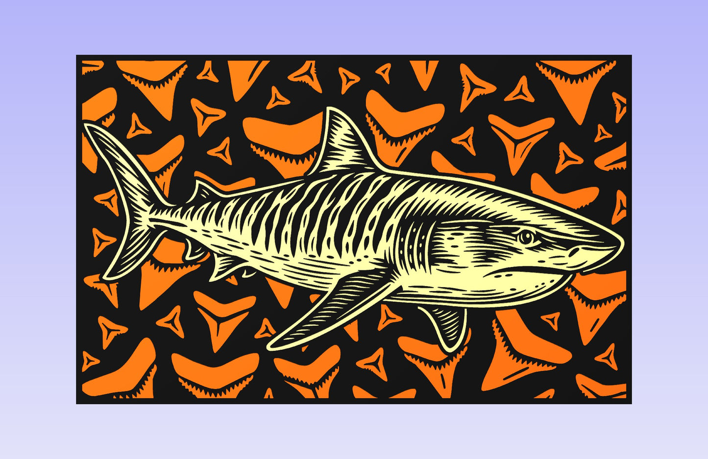 Tiger Shark 19x12" CNC inlay plan