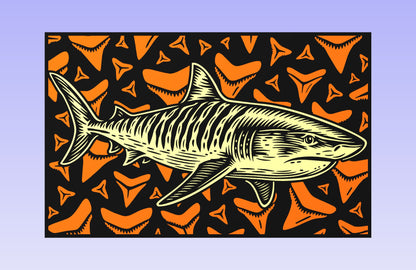 Tiger Shark 19x12" CNC inlay plan