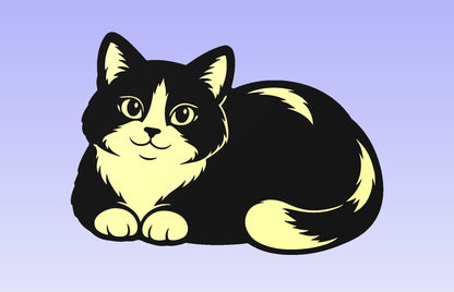 Cozy Cat 16.5 x 12" CNC inlay plan