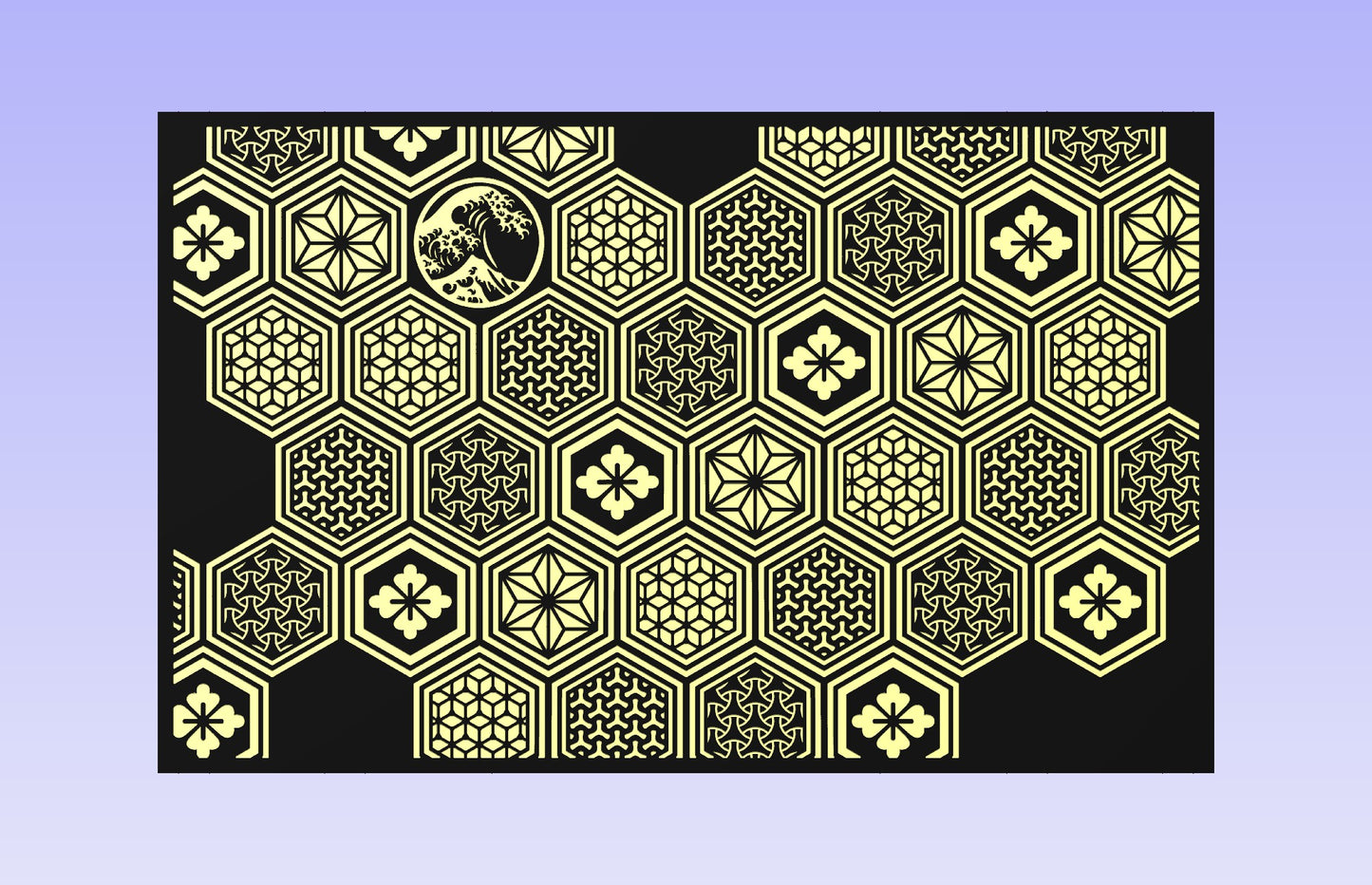Kikko Board #2 19x12" CNC inlay plan