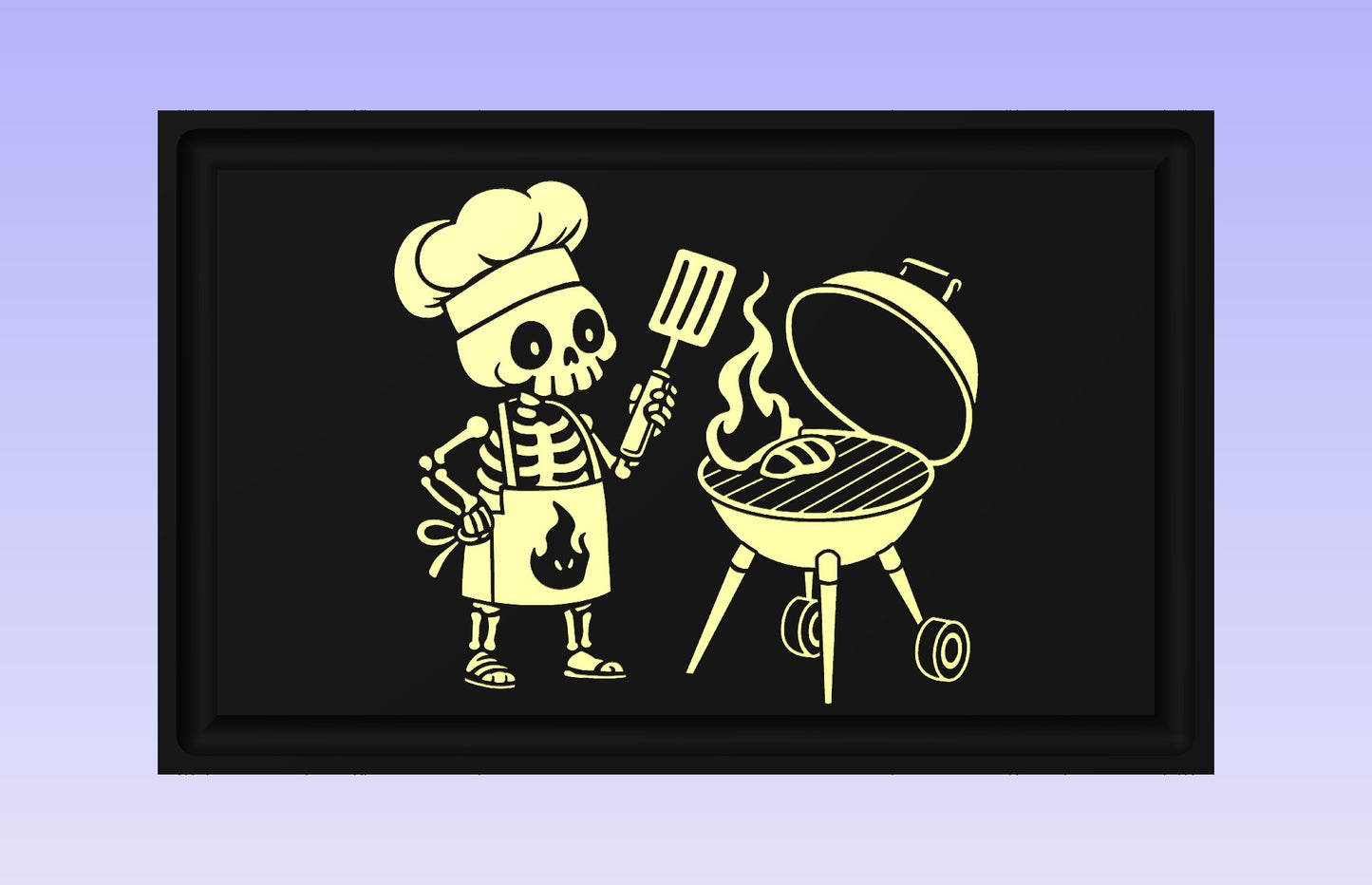 Skeleton and Grill 19 x 12" CNC inlay plan