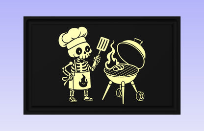 Skeleton and Grill 19 x 12" CNC inlay plan