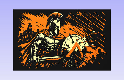 Spartan Shield 19x12'' CNC inlay plan