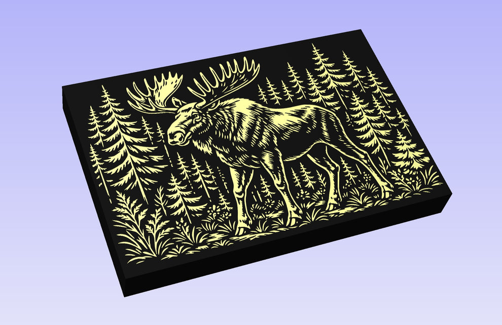 Forest Moose 18x12