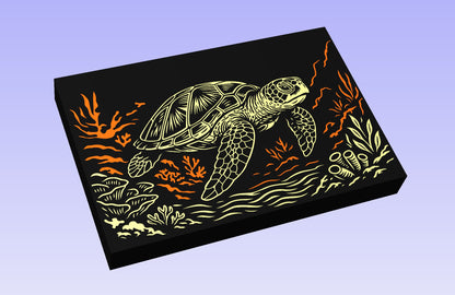 Reef Turtle 18x12" CNC inlay plan