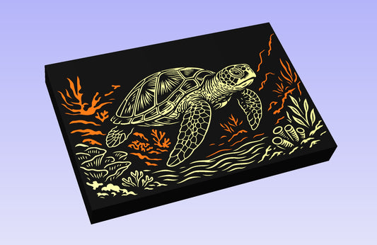 Reef Turtle 18x12" CNC inlay plan