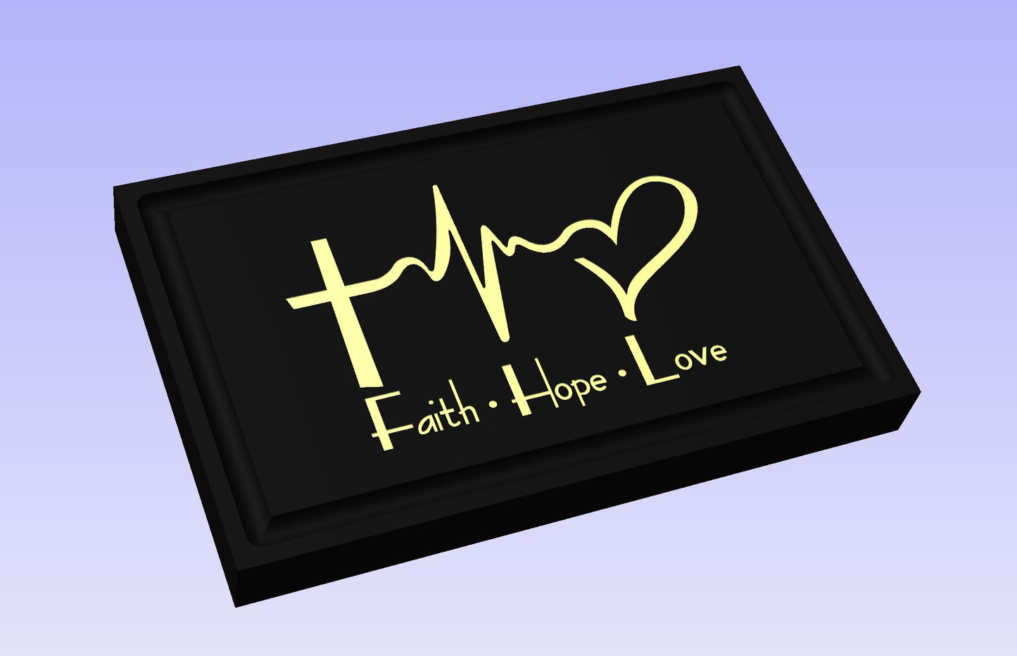 Faith, Hope, Love 19x12" CNC inlay plan