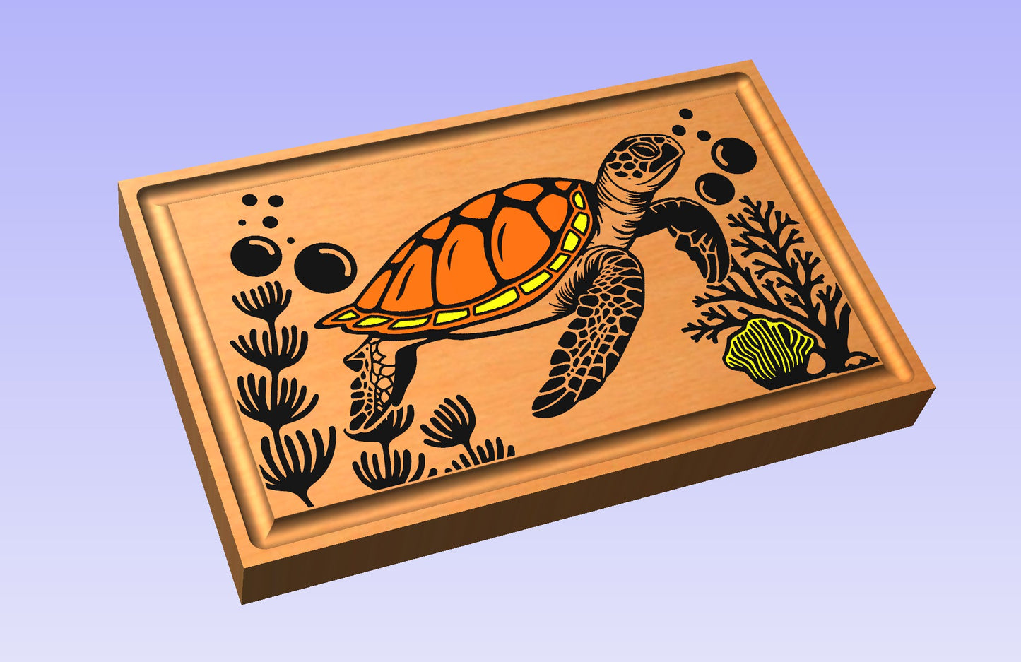 Sea Turtle 19*12" CNC inlay plan