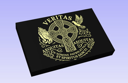 VERITAS AEQUITAS 18x12" CNC inlay plan