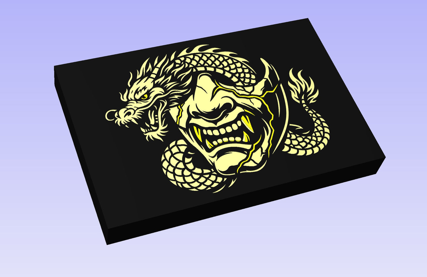 Oni Dragon 18x12" CNC inlay plan