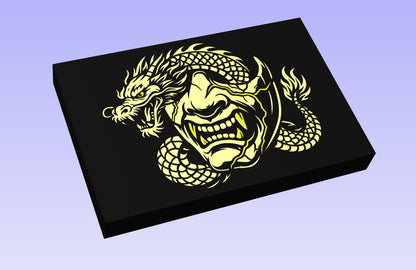 Oni Dragon 18x12" CNC inlay plan