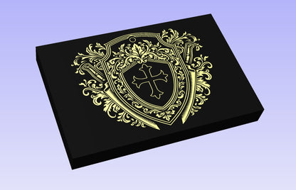 Blade Crest 18x12" CNC inlay plan