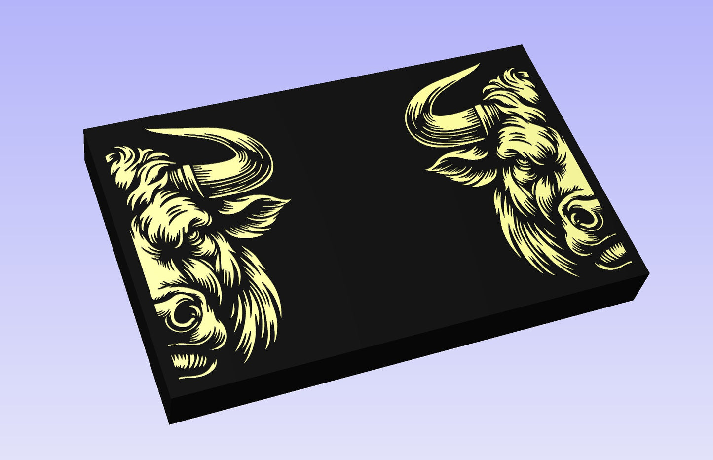 The Bull Head 19x12" CNC inlay plan