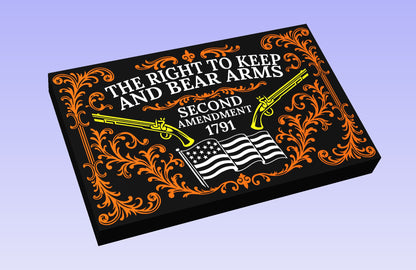 The Second Amendment19x12" CNC inlay plan
