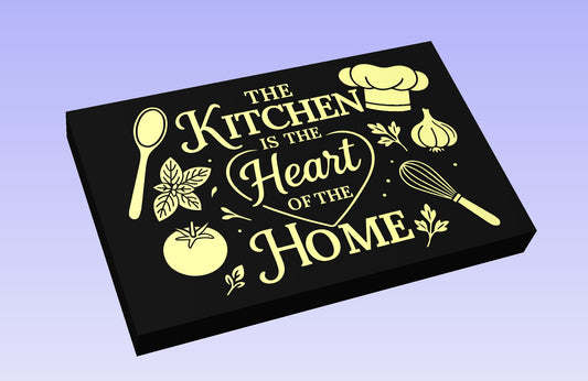 The kitchen is the heart of the home 19x12" CNC inlay plan