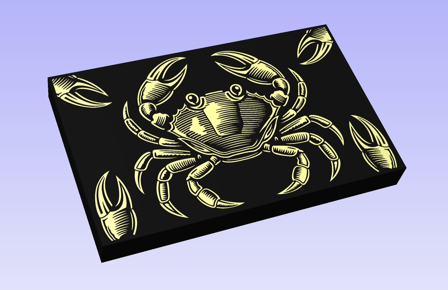 The Crab Board 19x12" CNC inlay plan