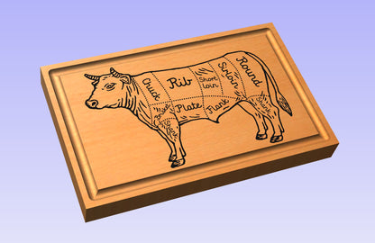 New Cow 19x12" CNC inlay plan