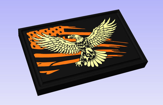 The Bold Eagle 19x12" CNC inlay plan