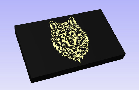 Wolf Spirit 19x12" CNC inlay plan