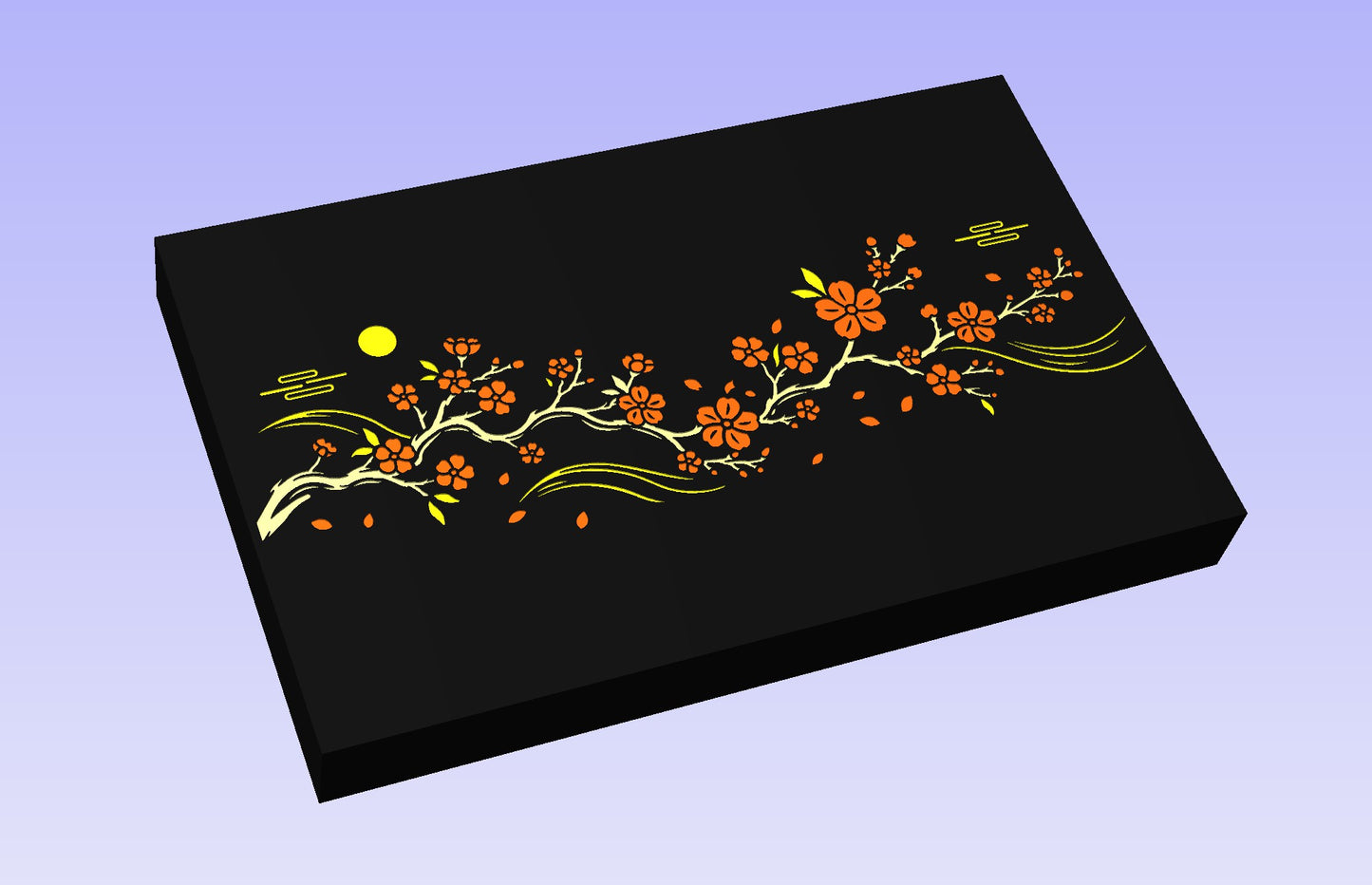 Sakura Branch 19 x 12" CNC inlay plan