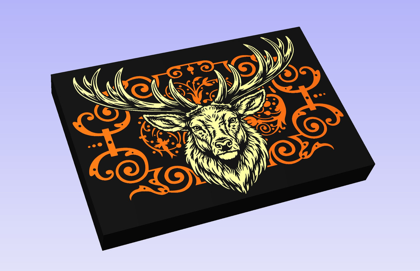 Royal Stag 18x12" CNC inlay plan