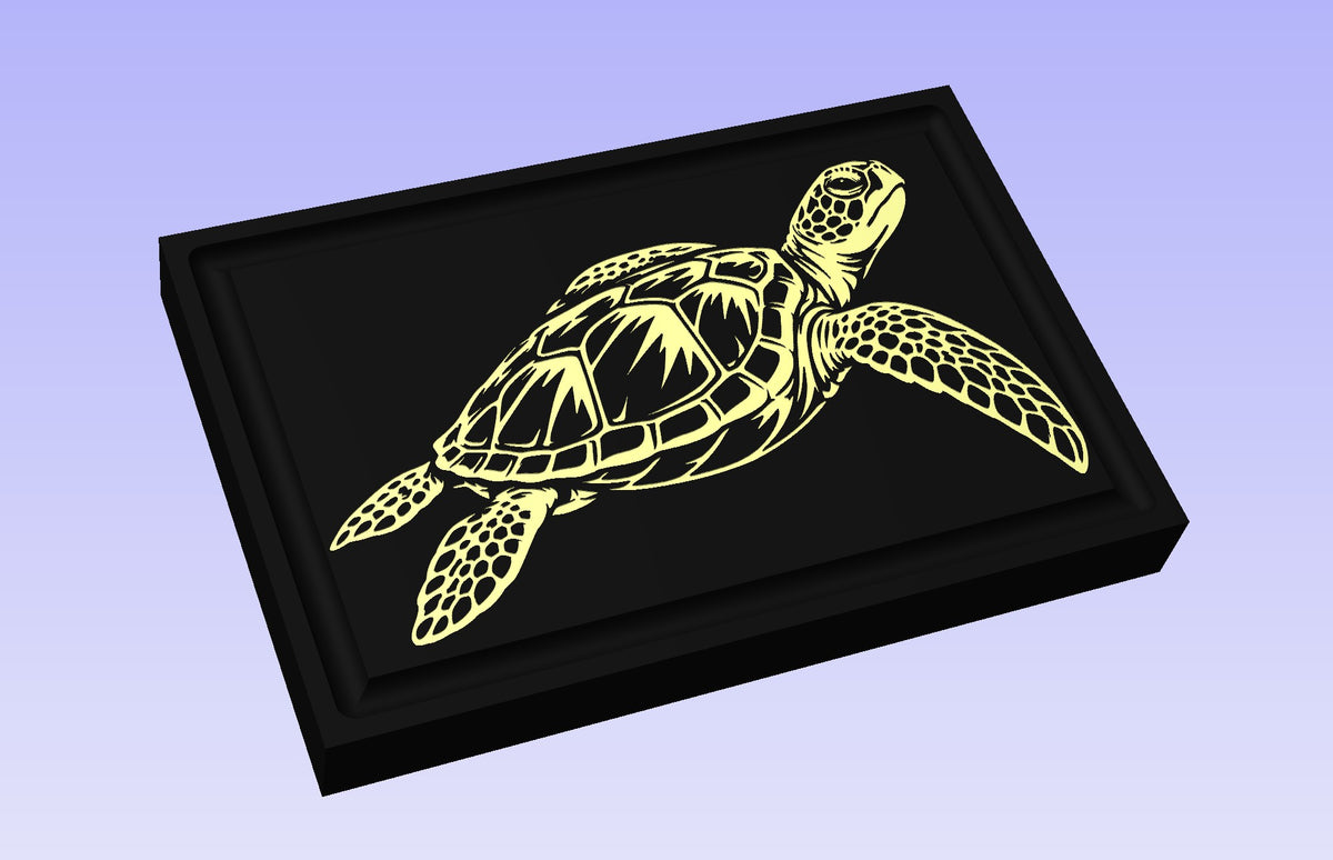 Ocean Turtle 18x12" CNC inlay plan