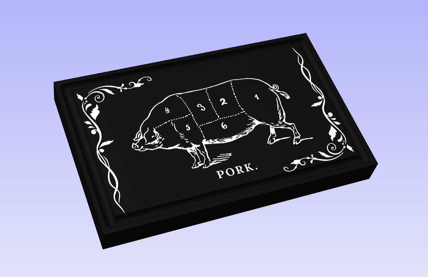 Pork Cuts 1913 19*12" CNC inlay plan