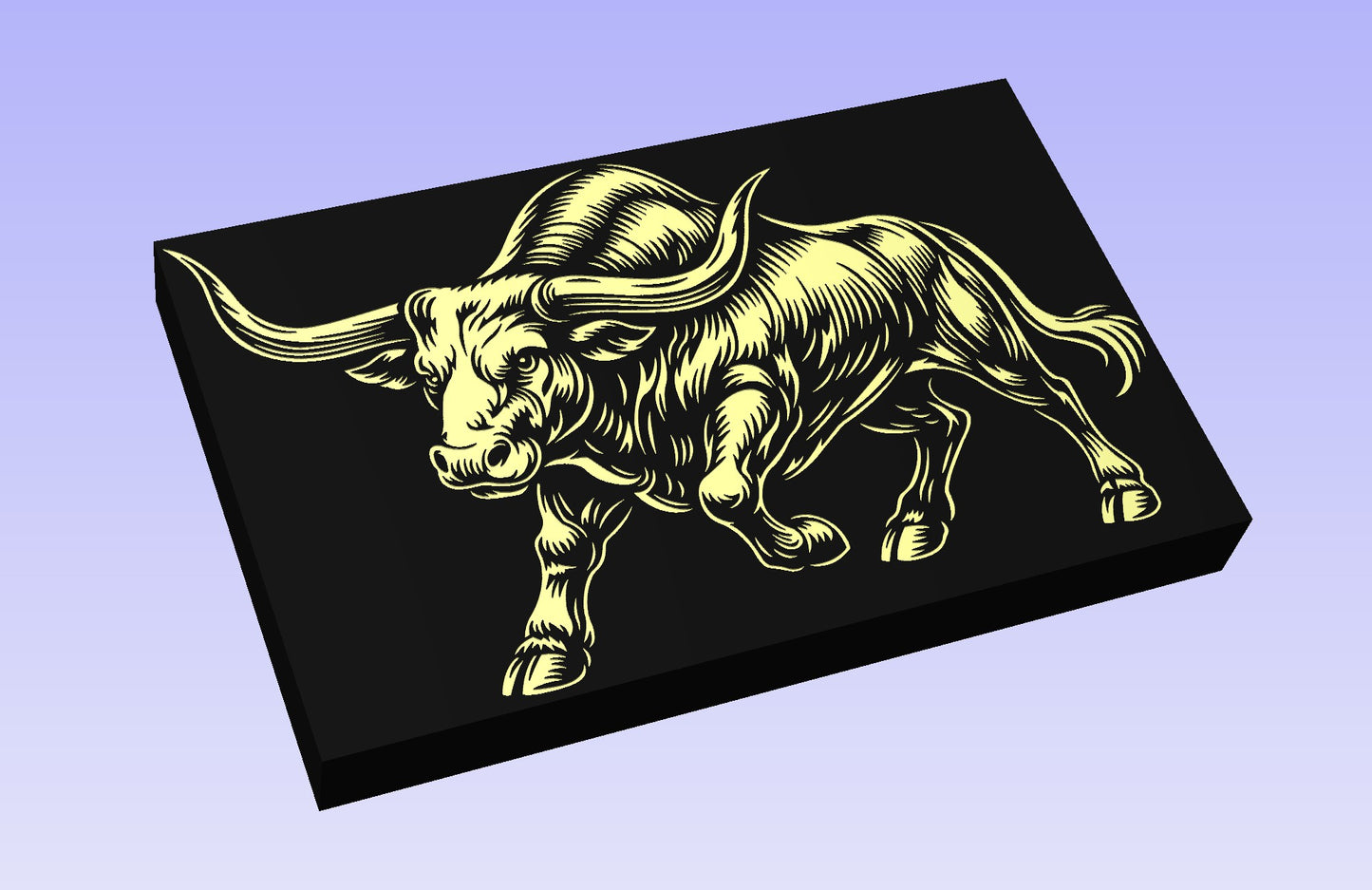The Texas Longhorn 19x12" CNC inlay plan