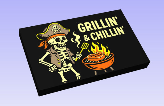GRILLIN' & CHILLIN' 19x12" CNC inlay plan