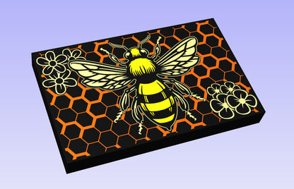 The Bee board 19x12" CNC inlay plan
