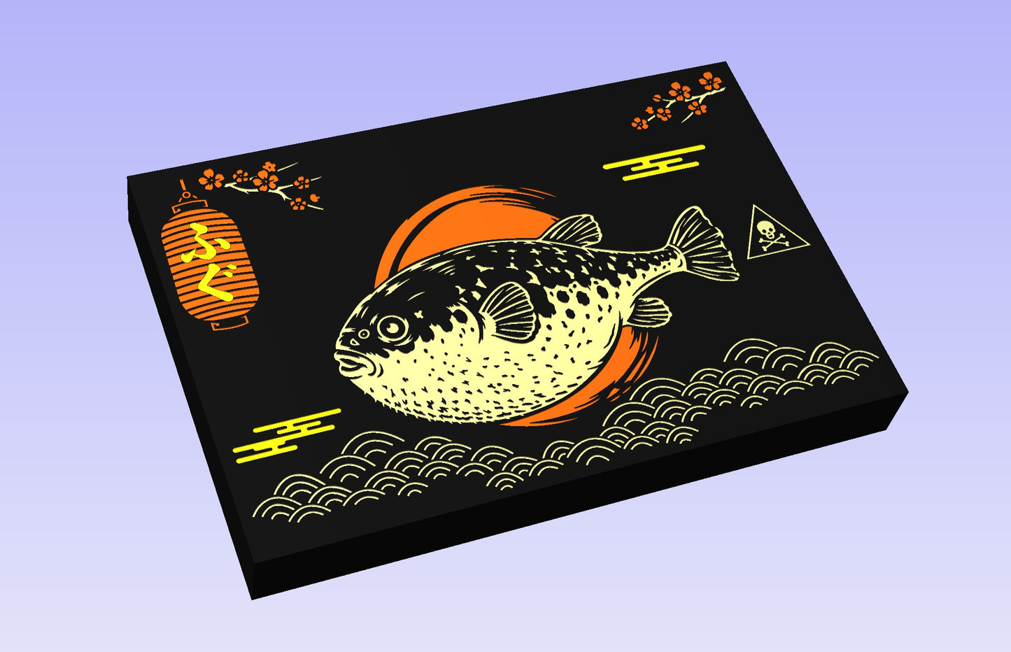 Fugu 18 x 12" CNC inlay plan