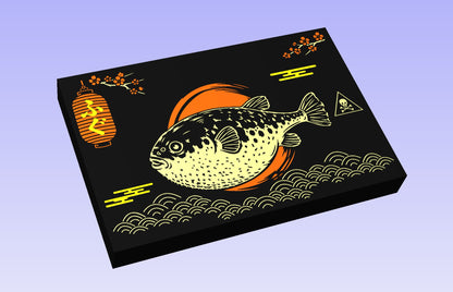 Fugu 18 x 12" CNC inlay plan