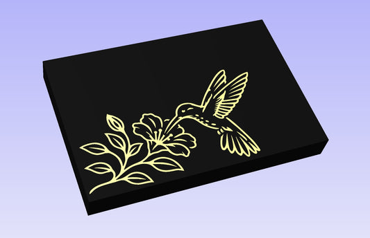 Hummingbird Bloom USA 18x12" CNC inlay plan