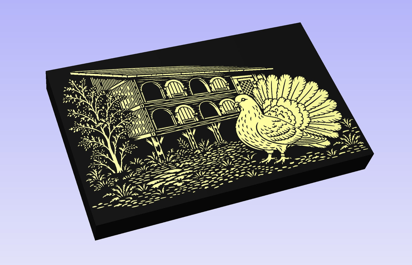 Dovecote 19 x 12" CNC inlay plan